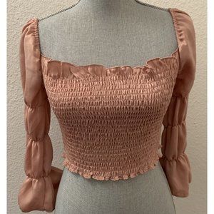 Nasty Gal Collection Top Blouse Shirt Size 6 Small S Stretchy RARE HTF GORGEOUS